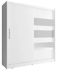 Szafa przesuwna Itaka 200 cm biała nowoczesna szafa idealna do garderoby sypialni lub przedpokoju