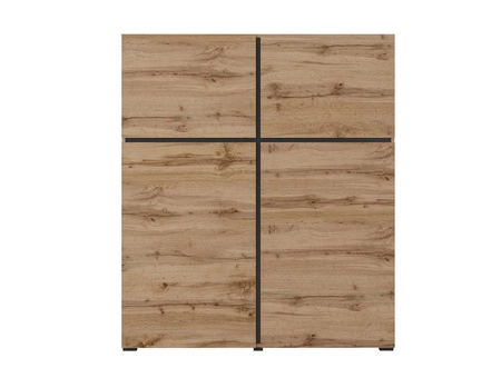 Komoda wysoka Cross 119 cm dąb wotan nowoczesny design idealna komoda do salonu sypialni lub biura prosta forma