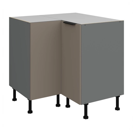 Szafka kuchenna narożna Fiuggi Ant 90x90 DN 2F BB szafka odporna na uszkodzenia wykończenie frontów w technologii anti fingerprint