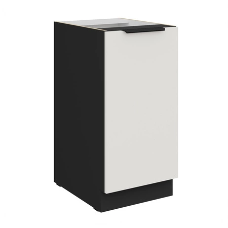 Zestaw mebli kuchennych Corato Bl 390 cm stylowe szafki kuchenne z frontami wykonanymi w technologii anti fingerprint metalowe uchwyty