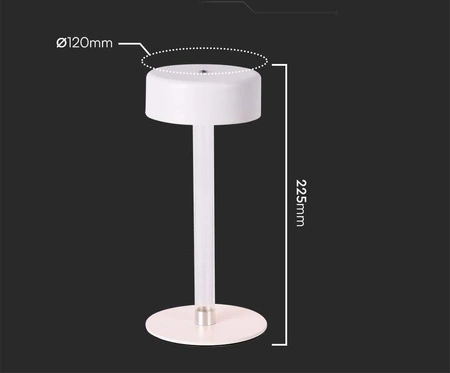 Lampka nocna Ling biała 3W 3000K-6000K stylowa lampa o wielu zastosowaniach idealna do sypialni biura charakterystyczna konstrukcja