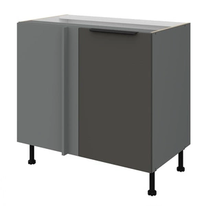 Szafka kuchenna narożna dostawiana Aversa Ant 105 ND 1F BB lewa fronty szafki kuchennej wykończone w technologii anti fingerprint