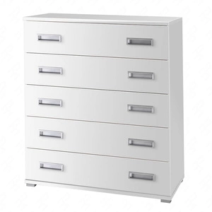 Komoda z szufladami Penelopa 100 cm biała nowoczesny design mebla obrzeża komody wykończone specjalną okleiną ABS