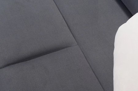 Narożnik z funkcją spania Elgin beżowy / biały prawostronny narożnik z regulowanymi zagłówkami praktyczne szuflady w boczkach mebla