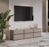 Szafka RTV Cross 180 cm ciemny beżowy nowoczesny design idealna szafka do salonu i pokoju dziennego geometryczny kształt