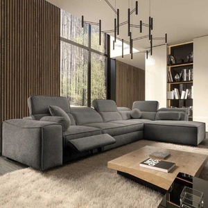 Narożnik z funkcją spania Viano XI Lux szary prawostronny designerski narożnik z wysuwanym podnóżkiem i pojemnikiem na pościel