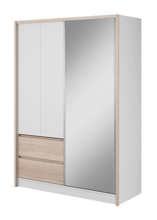 Szafa przesuwna Cento 154 cm biały / dąb sonoma nowoczesny design szafa idealna do garderoby sypialni lub przedpokoju