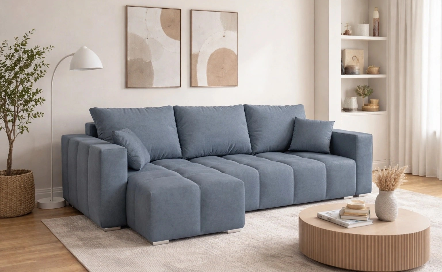 Narożnik z funkcją spania Linco Narożniki do salonu Nowoczesne narożniki rozkładane do pokoju dziennego