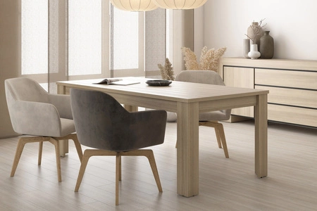 Stół Cuba 100x190 cm dąb samdal stylowy design stabilna konstrukcja świetna propozycja do salonu jadalni i pokoju dziennego