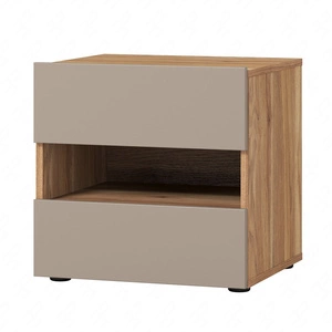 Szafka nocna Impressio dąb mauvella / ciemny beżowy szafka z szufladami do sypialni pokoju nastolatka w nowoczesnym stylu pojemne szuflady