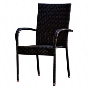 Krzesło ogrodowe Sottile 43x40 cm czarne funkcjonalne krzesło rattanowe klasyczna i wygodna konstrukcja idealny wybór do ogrodu