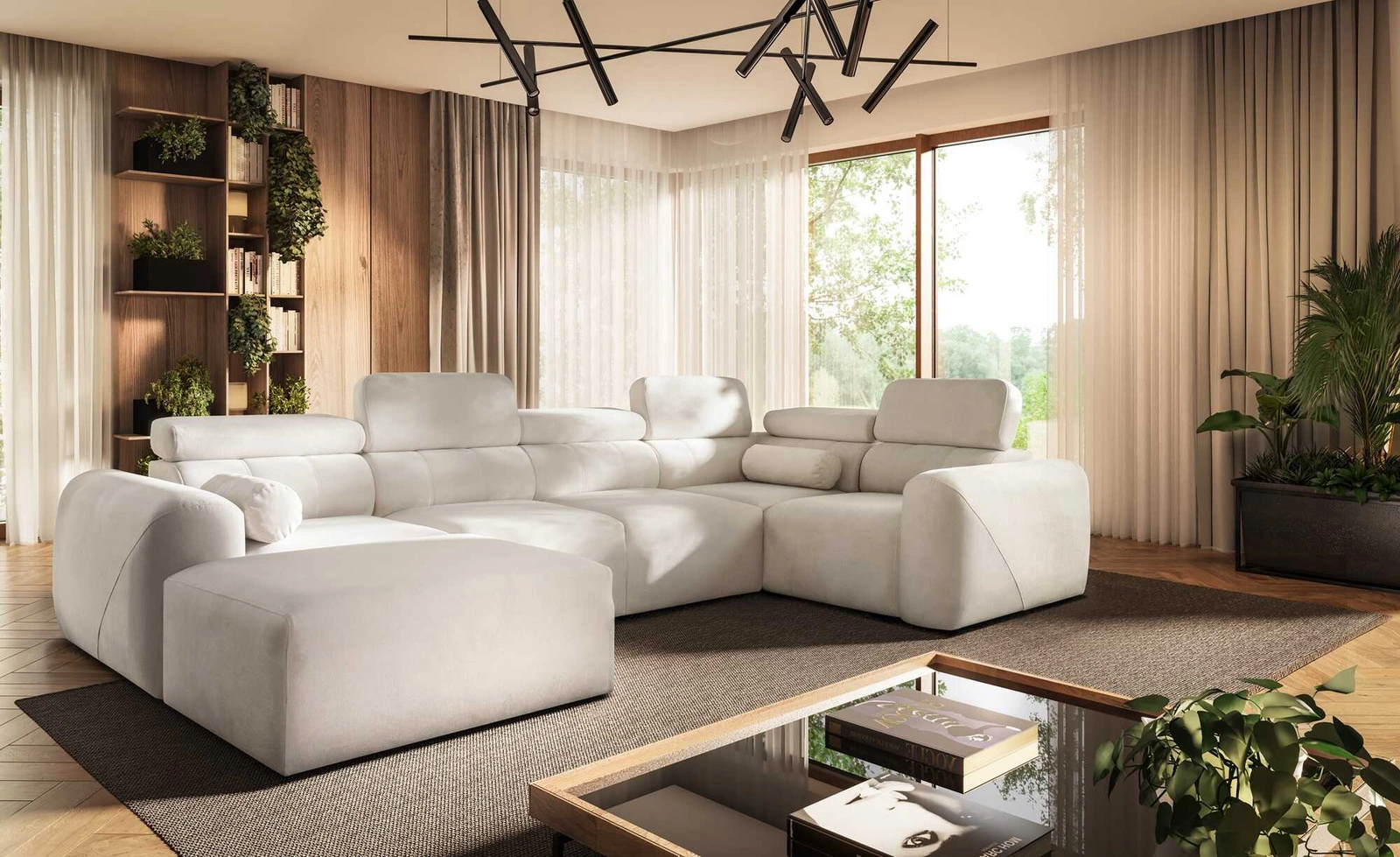 Narożnik z funkcją spania Cantare IV Narożniki do salonu Nowoczesne narożniki rozkładane do pokoju dziennego