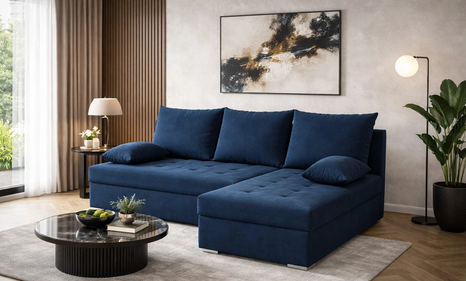 Narożnik z funkcją spania Fasti Narożnik do salonu Narożnik z funkcją spania codziennego