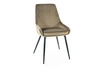 Krzesło tapicerowane Cobe oliwkowe nowoczesne oraz funkcjonalne krzesło do jadalni z metalowymi nogami 