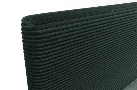 Łóżko kontynentalne Totti 140x200 zielone stylowe łóżko z pojemnikiem na pościel trójwymiarowa tkanina o wyrazistych prążkach