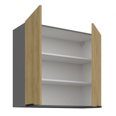 Szafka kuchenna wisząca Corsico 80 G-72 2F metalowe uchwyty krawędziowe szafka odporna na działanie wilgoci i uszkodzenia