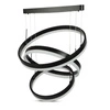 Lampa wisząca Ring czarna 82W 3000K efektowna lampa sufitowa do wnętrz w stylu nowoczesnym oraz glamour funkcja ściemniania światła