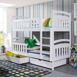 Łóżko piętrowe Piotrek 2 osobowe 90x200 cm głębokie szuflady wysuwane na kółkach zajmuje przestrzeń łóżka pojedynczego