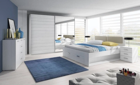 Komoda z szufladami Galaxy 132 cm abisko ash nowoczesny design idealna komoda do salonu sypialni lub biura prosta forma