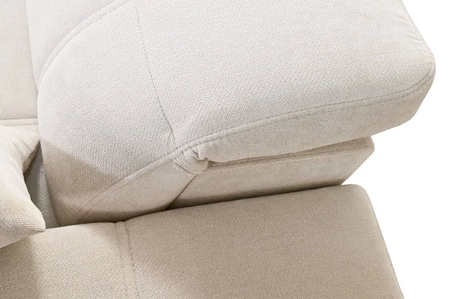 Narożnik z funkcją spania Penejos IV Lux łososiowy prawostronny stylowy narożnik rozkładany z komfortowym wysuwanym podnóżkiem