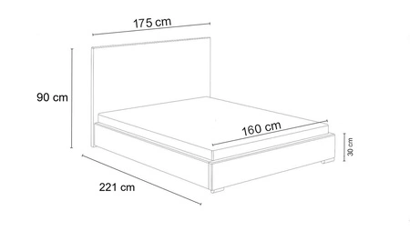 Łóżko tapicerowane Tatui 160x200 jasny fiolet stylowe łóżko z pojemnikiem na pościel wygodny zagłówek zachwyca eleganckim designem