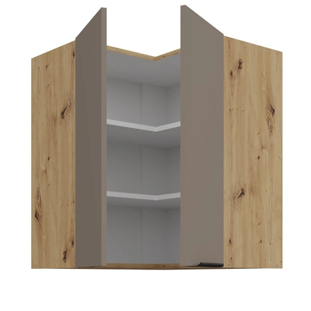 Szafka kuchenna narożna wisząca Fiuggi Ar 60x60 GN-72 2F odporna na uszkodzenia wykończenie frontów w technologii anti fingerprint