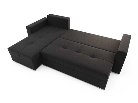 Narożnik z funkcją spania Aldo czarny lewostronny gwarantuje najwyższy komfort i funkcjonalność