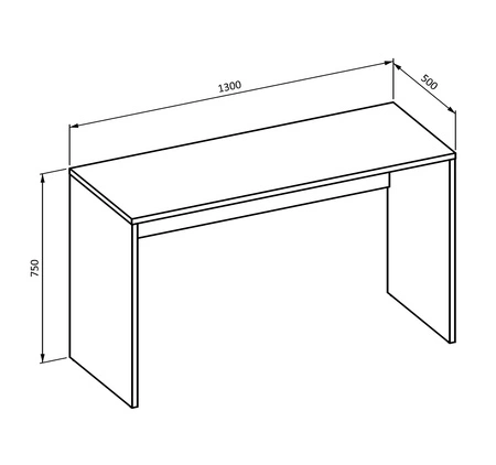 Biurko Agapi 130 cm czarne stylowe oraz funkcjonalne do biura gabinetu lub pokoju młodzieżowego