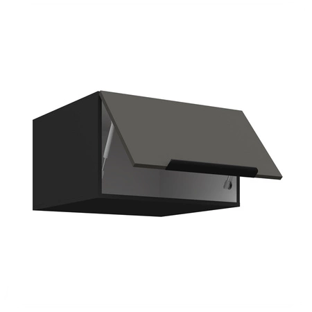 Zestaw mebli kuchennych Aversa Bl 390 cm stylowe szafki kuchenne z frontami wykonanymi w technologii anti fingerprint metalowe uchwyty