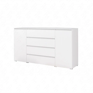 Komoda z szufladami Simple 184 cm biały funkcjonalny mebel do pokoju młodzieżowego salonu lub biura