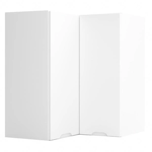 Szafka kuchenna narożna wisząca Zova 60x60 WRN biała frezowane uchwyty szafka odporna na działanie wilgoci parę wodną i uszkodzenia