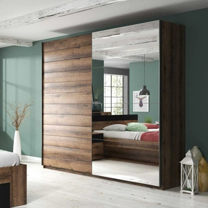 Szafa przesuwna Beta 221 cm dąb monastery pojemna szafa świetnie sprawdzi się w pomieszczeniach o każdej wielkości