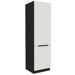 Słupek kuchenny Corato Bl 60 LO-210 2F szafka do zabudowy lodówki fronty wykonane w technologii anti fingerprint uchwyty krawędziowe