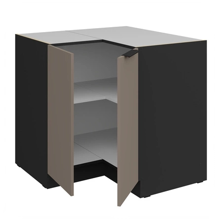 Szafka kuchenna narożna Fiuggi Bl 90x90 DN 2F BB szafka odporna na uszkodzenia wykończenie frontów w technologii anti fingerprint