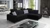Narożnik z funkcją spania Kelly Sleek VII czarny prawostronny pleciony komfortowy i funkcjonalny narożnik rozkładany do salonu