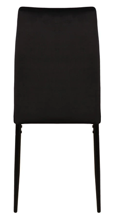 Krzesło tapicerowane Atom 39x41 cm czarne klasyczne oraz ponadczasowe krzesło z metalowymi nogami