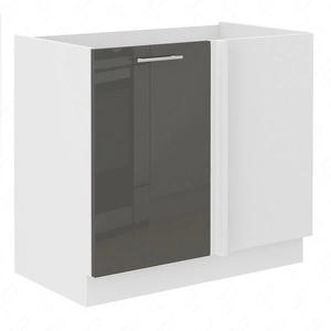 Szafka kuchenna narożna dostawiana Milo 105 ND 1F BB prawa szafka odporna na parę wodną rozlaną ciecz i wysoką temperaturę