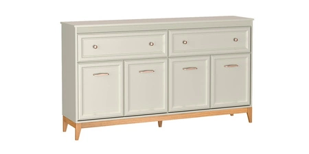 Komoda z szufladami Windsor 179 cm beżowy / dąb elegancka komoda o ciepłej i naturalnej kolorystyce stabilna drewniana podstawa