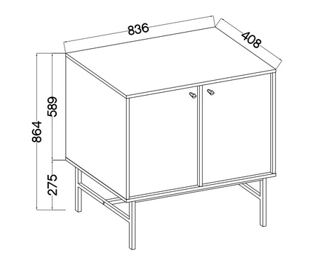 Komoda Kioto III 84 cm czarny grafit minimalistyczny design doskonała propozycja komody do sypialni lub salonu złote uchwyty