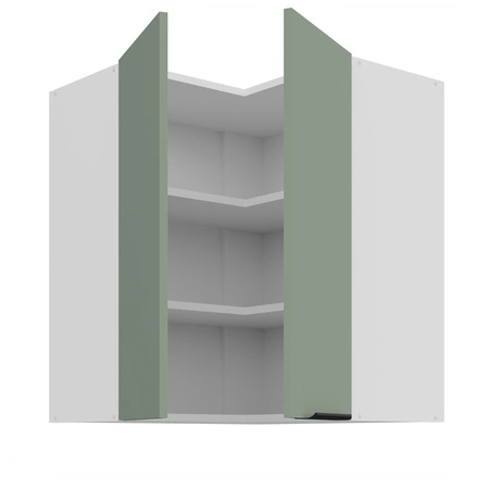 Szafka kuchenna narożna wisząca Treviso Wh 60x60 GN-72 2F odporna na uszkodzenia wykończenie frontów w technologii anti fingerprint