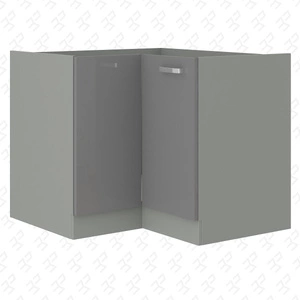 Szafka kuchenna narożna Grey 90x909 DN 2F BB szafka odporna na parę wodną wysoką temperaturę i rozlaną ciecz