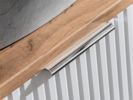 Szafka pod umywalkę Adeel 60 cm biała starannie wykonana szafka odporna na działanie wilgoci pionowe ryflowania na frontach