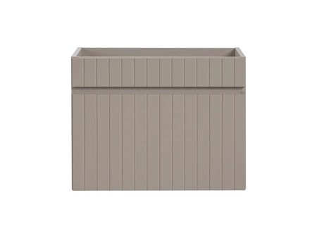 Szafka pod umywalkę Iconic 60 cm beżowa starannie wykonana szafka z szufladą odporna na działanie wilgoci ozdobne pionowe ryflowania