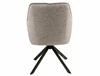 Krzesło tapicerowane Notti Brego szare nowoczesne krzesło obrotowe z metalowymi nogami stylowe krzesło kubełkowe