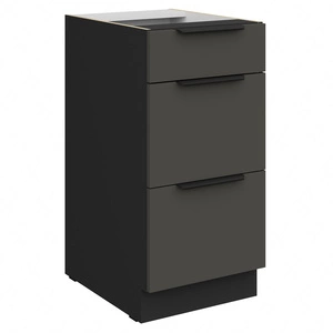 Szafka kuchenna stojąca z szufladami Aversa Bl 40 D 3S BB odporna na uszkodzenia wykończenie frontów w technologii anti fingerprint