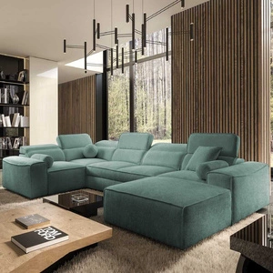 Narożnik z funkcją spania Viano IV patynowy prawostronny designerski narożnik rozkładany idealnie wpisujący się w nowoczesne aranżacje