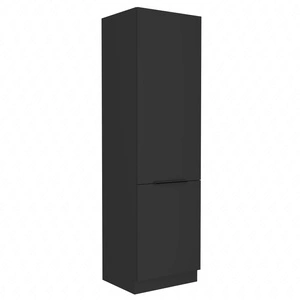 Słupek kuchenny Black 60 LO-210 2F szafka do zabudowy lodówki metalowe uchwyty szafka odporna na działanie wilgoci i uszkodzenia