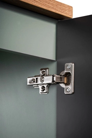 Szafka pod umywalkę Line Reed Green 60 cm szałwiowa nowoczesny design szafka odporna na działanie wilgoci ozdobne ryflowane fronty