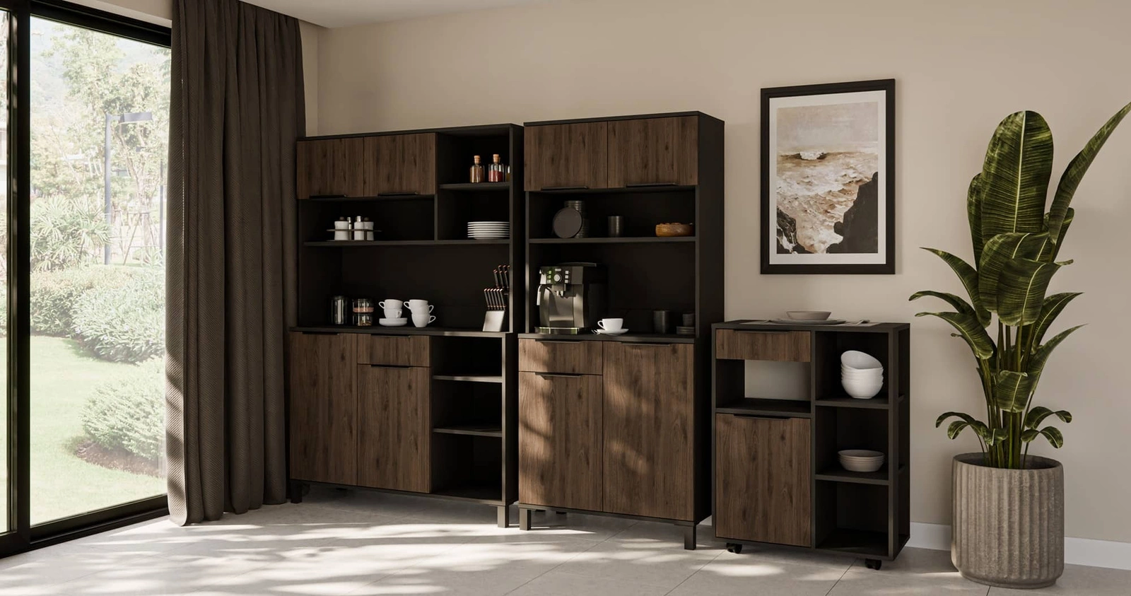 Zestaw mebli kuchennych Brianza Komplet mebli kuchennych Gotowy zestaw mebli mebli kuchennych