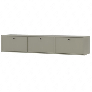 Szafka RTV wisząca Kioto IV 180 cm eukaliptus stylowy design podkreślony subtelną kolorystyką szafka z drzwiami otwieranymi do dołu